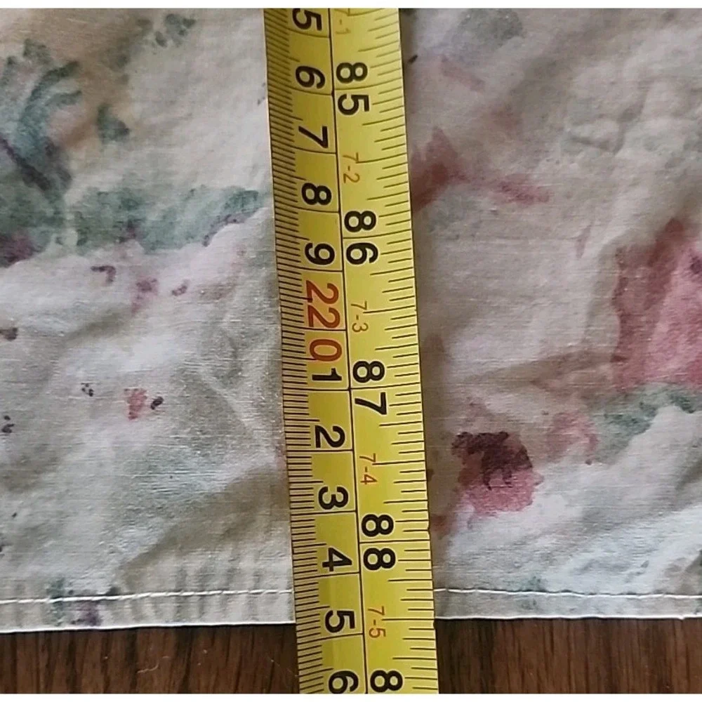 Vtg Ralph Lauren Francesca Tea Stain Floral 77x88in /California King Fitted READ